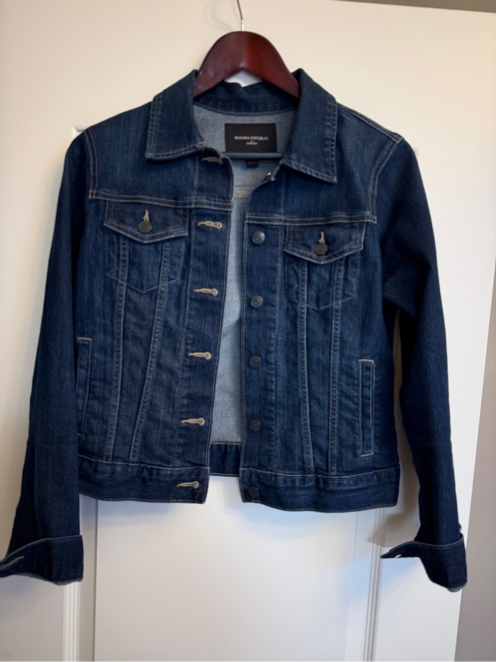 Banana Republic Dark Blue Denim Trucker Jacket